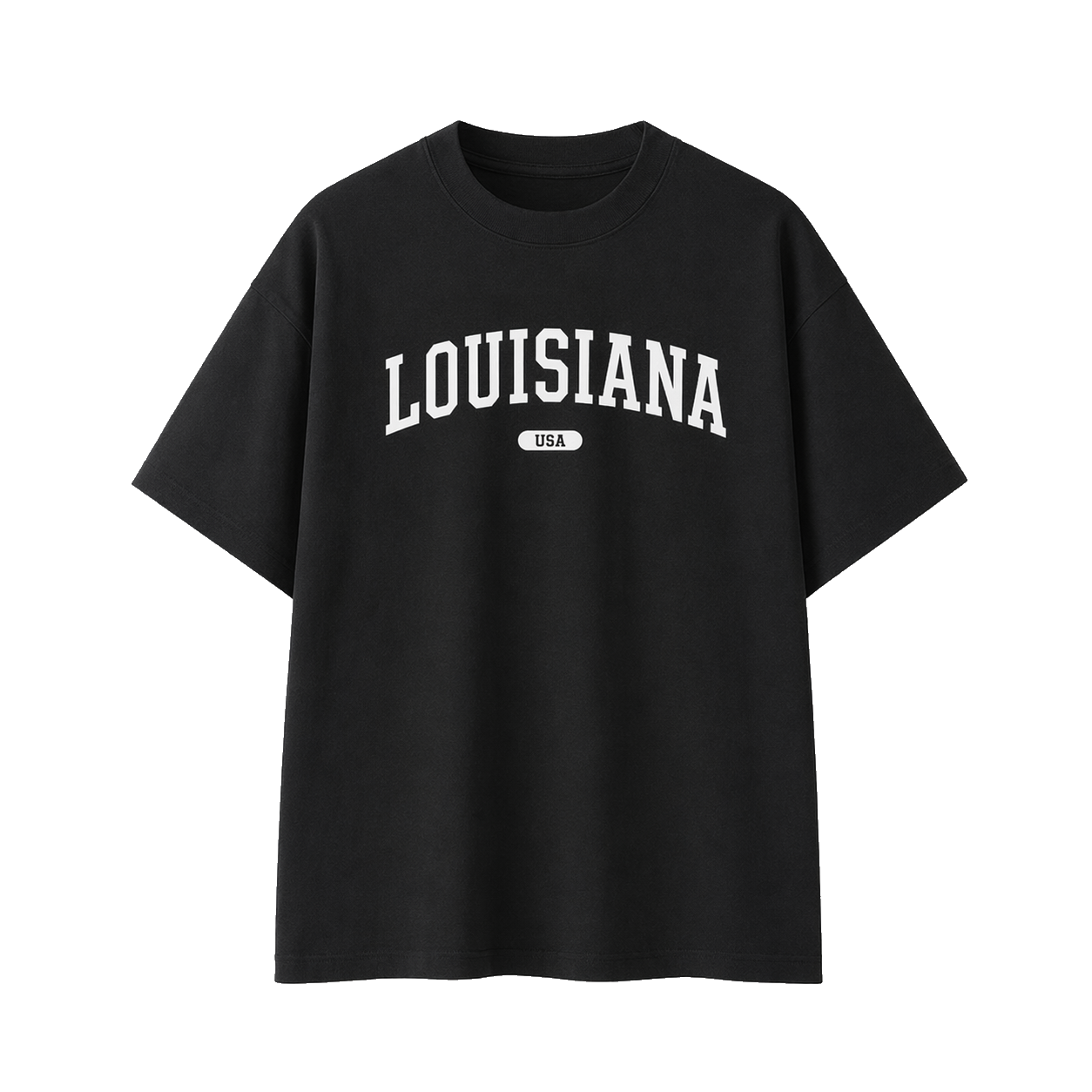 Collection 4 Louisiana Essential Cotton T-Shirt - Black front