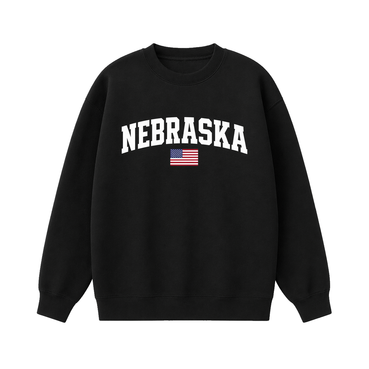 Collection 2 Nebraska Essential Heavyweight Crewneck Sweatshirt - Black front