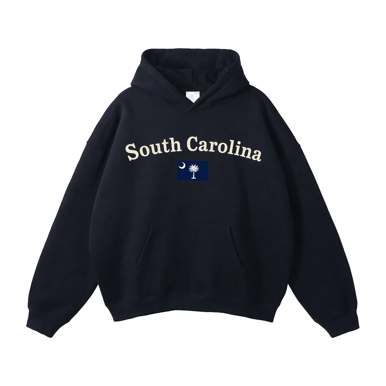 Collection 6 South Carolina Oversize Fleeced Hoodie - Black front