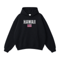 Collection 7 Hawaii Oversize Fleeced Hoodie - Black front