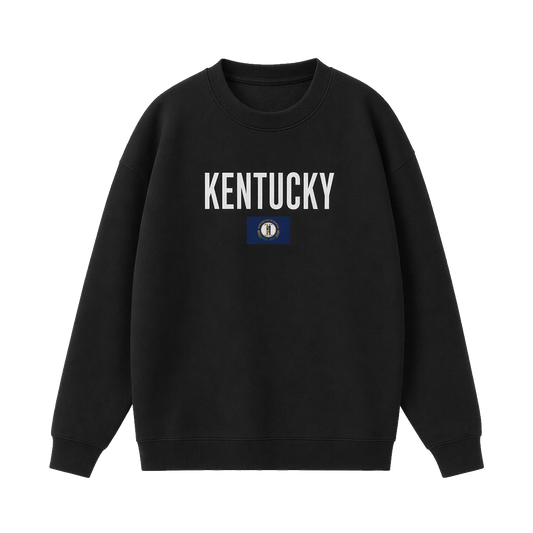 Collection 7 Kentucky Essential Heavyweight Crewneck Sweatshirt - Black front