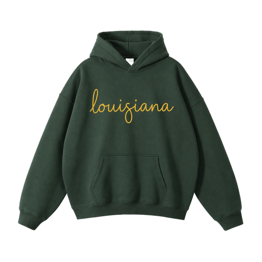 Collection 3 Louisiana Oversize Fleeced Hoodie - Eden Green front