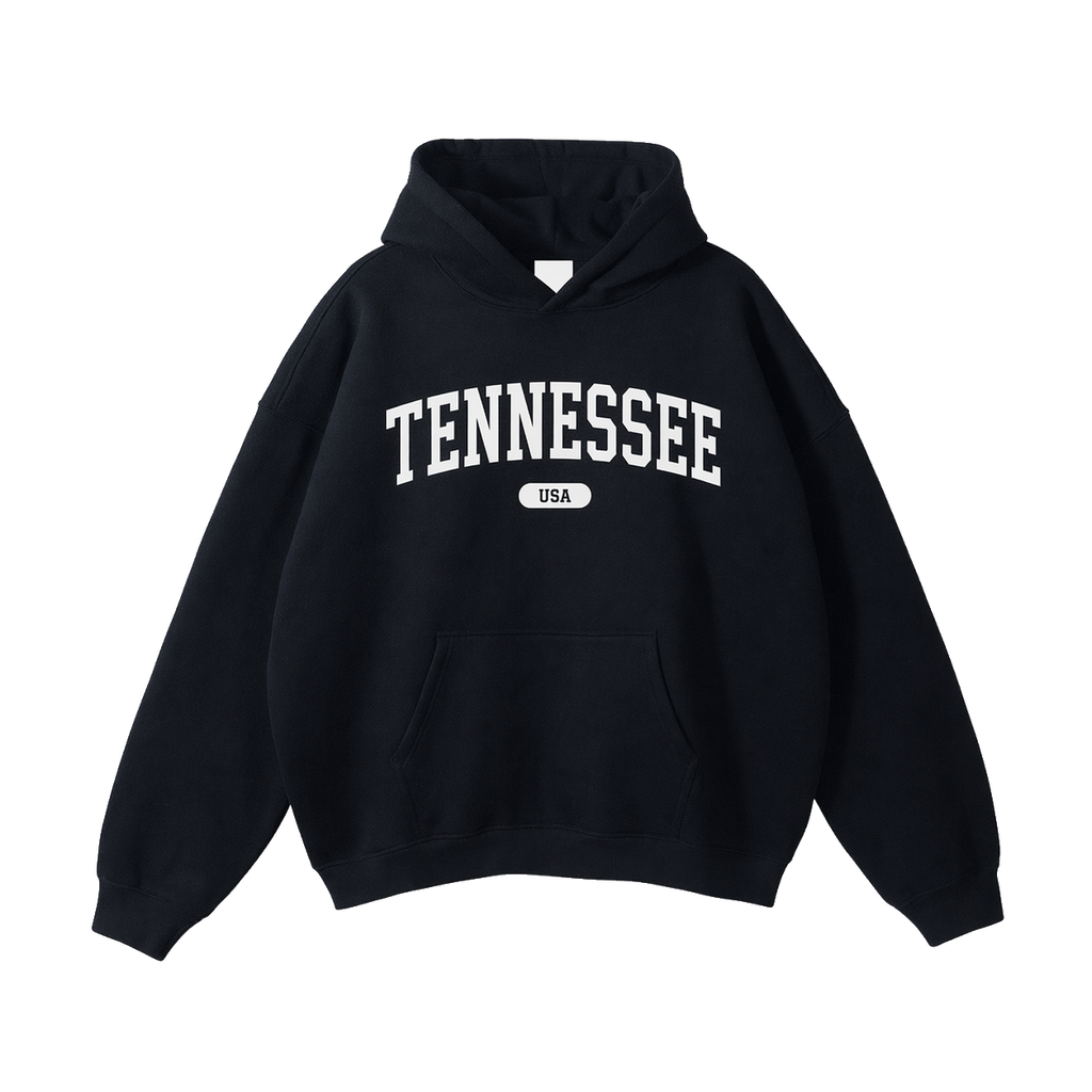 Collection 4 Tennessee Oversize Fleeced Hoodie - Black front
