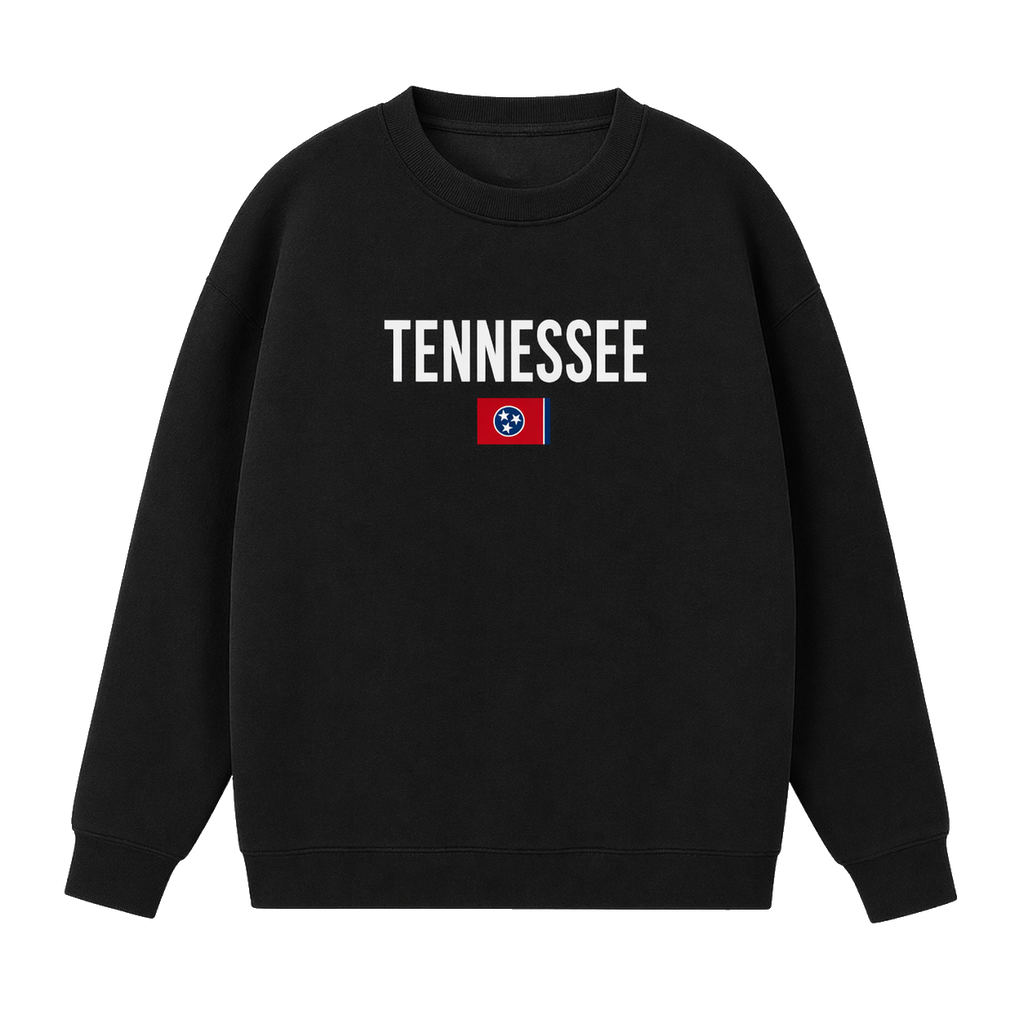 Collection 7 Tennessee Essential Heavyweight Crewneck Sweatshirt - Black front