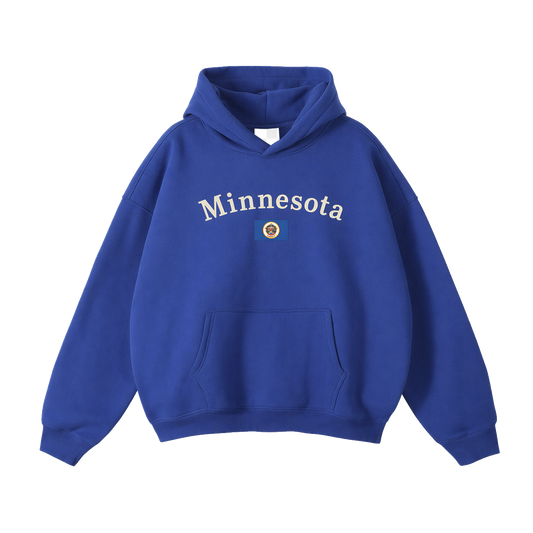 Collection 6 Minnesota Oversize Fleeced Hoodie - Klein Blue front