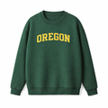Collection 1 Oregon Essential Heavyweight Crewneck Sweatshirt - Dark Green front