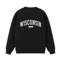 Collection 4 Wisconsin Essential Heavyweight Crewneck Sweatshirt - Black front