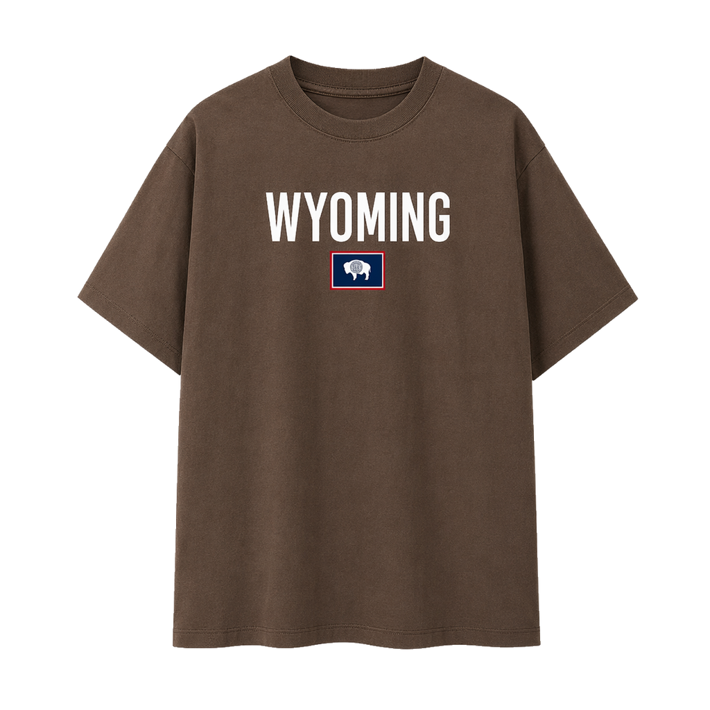 Collection 7 Wyoming Essential Cotton T-Shirt - Coffee front