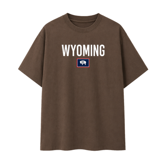 Collection 7 Wyoming Essential Cotton T-Shirt - Coffee front