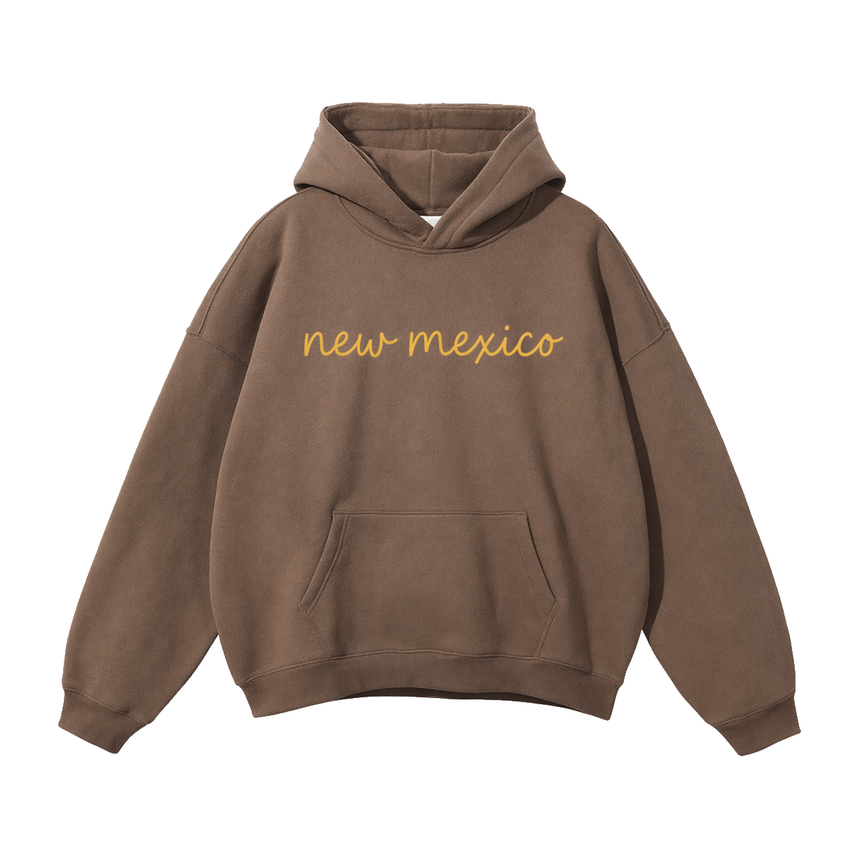 Collection 3 New Mexico Oversize Fleeced Hoodie - Brown front