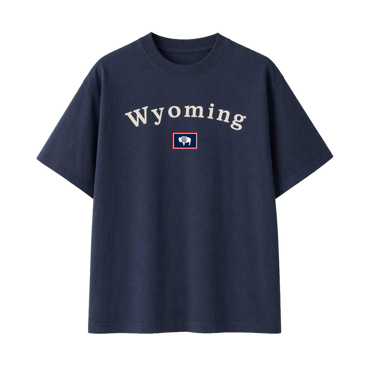 Collection 6 Wyoming Essential Cotton T-Shirt - Navy Blue front