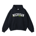 Collection 10 Michigan Oversize Fleeced Hoodie - Black front