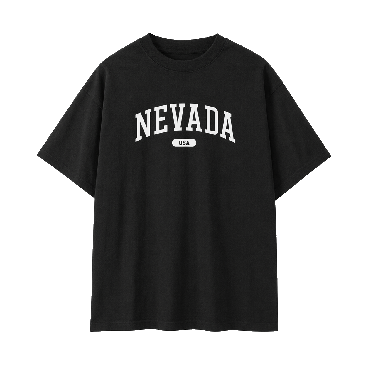 Collection 4 Nevada Essential Cotton T-Shirt - Black front