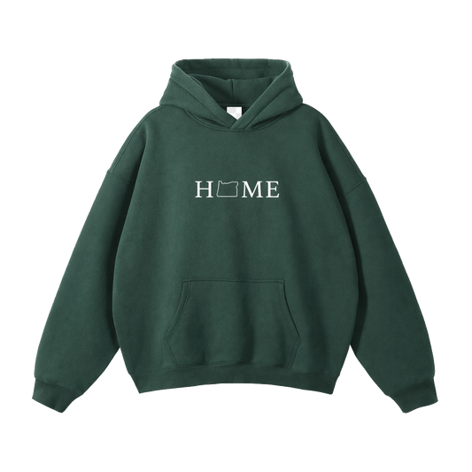 Collection 5 Oregon Oversize Fleeced Hoodie - Eden Green front