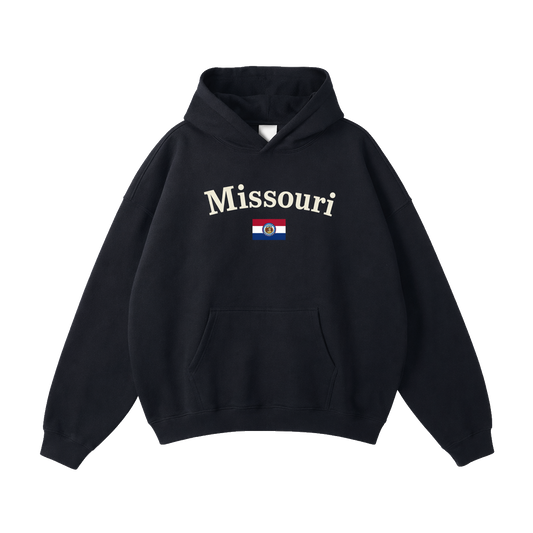 Collection 6 Missouri Oversize Fleeced Hoodie - Black front