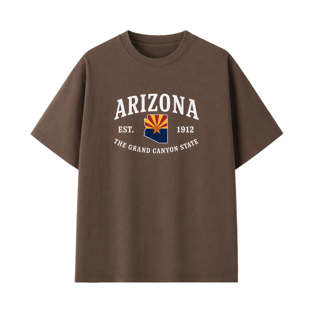 Collection 8 Arizona Essential Cotton T-Shirt - Coffee front