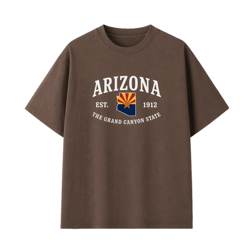 Collection 8 Arizona Essential Cotton T-Shirt - Coffee front