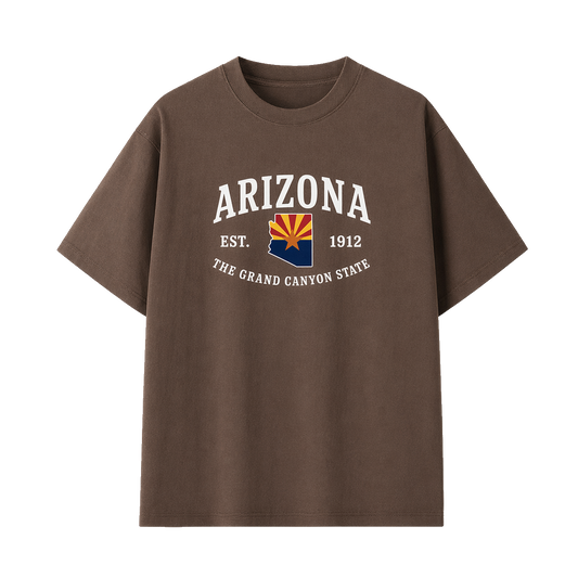 Collection 8 Arizona Essential Cotton T-Shirt - Coffee front