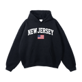 Collection 2 New Jersey Oversize Fleeced Hoodie - Black front