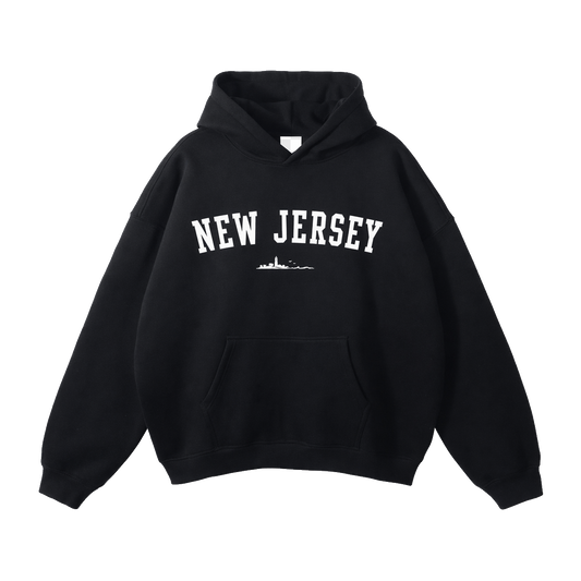 Collection 9 New Jersey Oversize Fleeced Hoodie - Black front