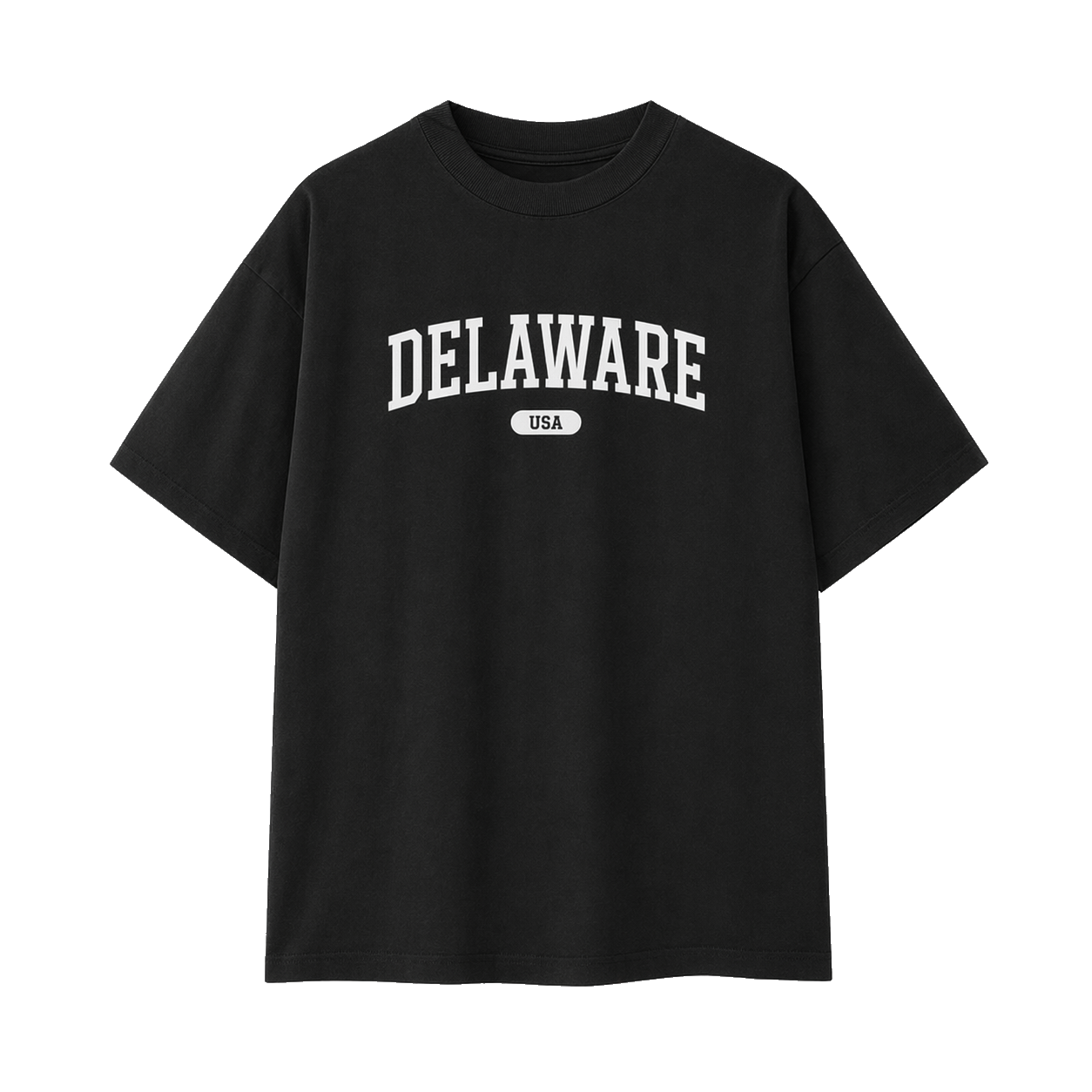 Collection 4 Delaware Essential Cotton T-Shirt - Black front