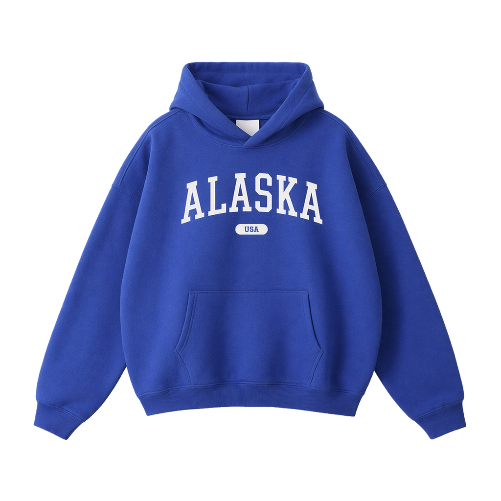 Collection 4 Alaska Oversize Fleeced Hoodie - Klein Blue front