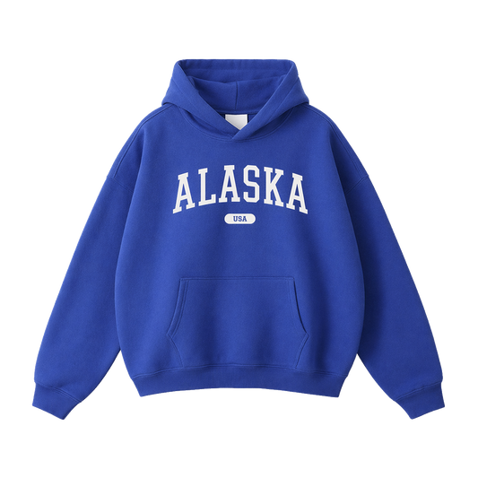 Collection 4 Alaska Oversize Fleeced Hoodie - Klein Blue front