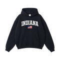 Collection 2 Indiana Oversize Fleeced Hoodie - Black front