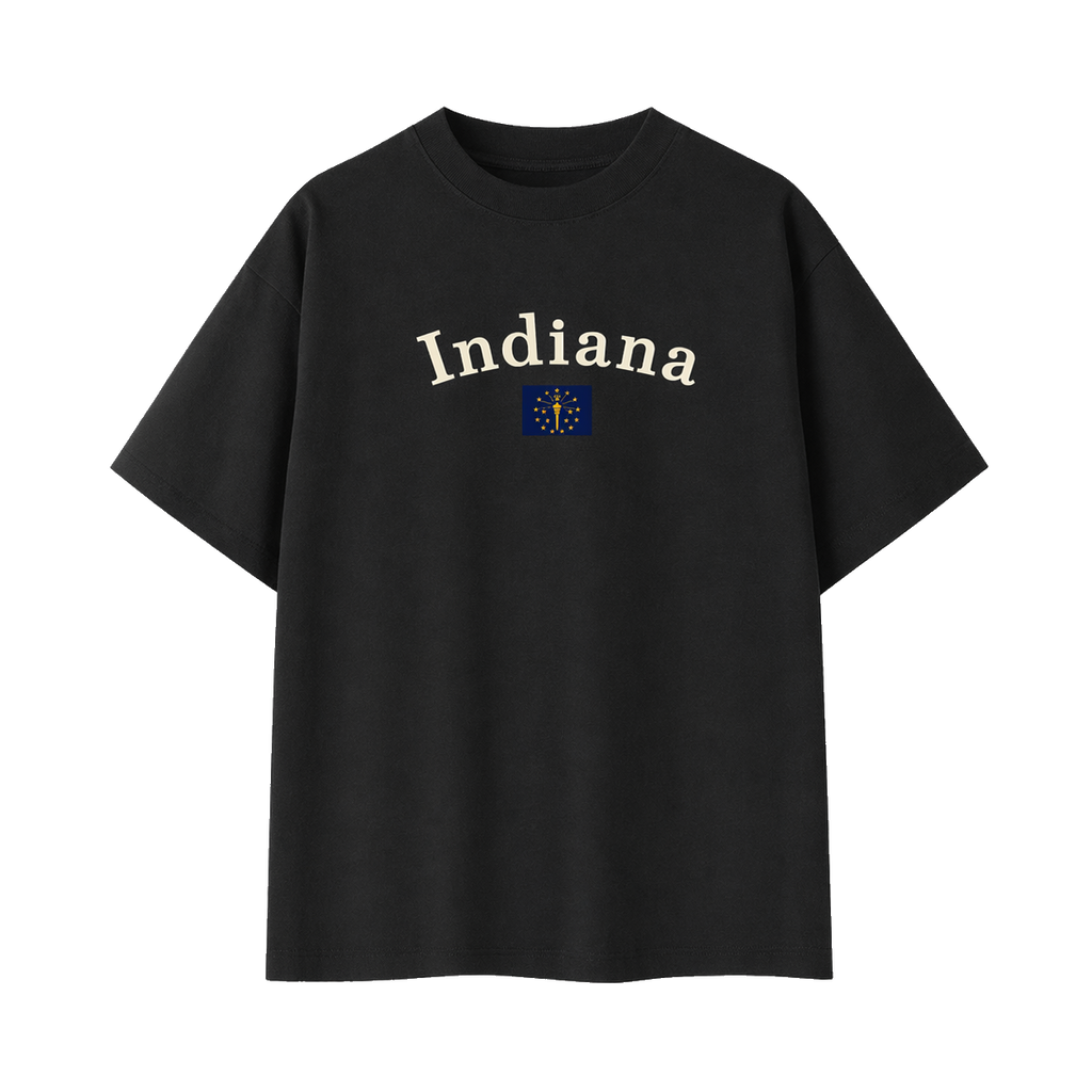 Collection 6 Indiana Essential Cotton T-Shirt - Black front