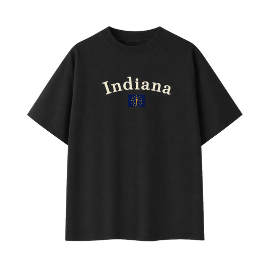 Collection 6 Indiana Essential Cotton T-Shirt - Black front