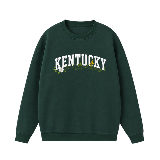 Collection 10 Kentucky Essential Heavyweight Crewneck Sweatshirt - Dark Green front