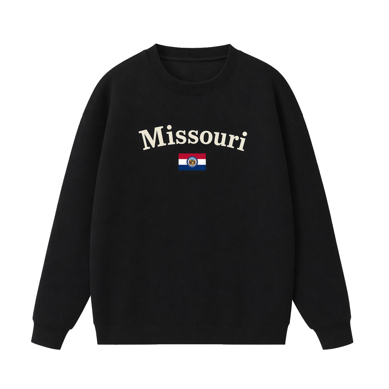 Collection 6 Missouri Essential Heavyweight Crewneck Sweatshirt - Black front