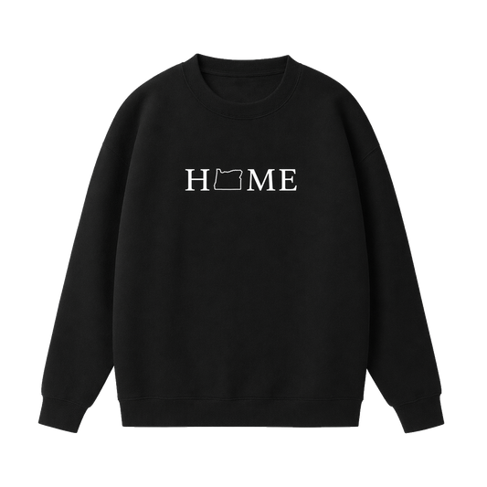 Collection 5 Oregon Essential Heavyweight Crewneck Sweatshirt - Black front