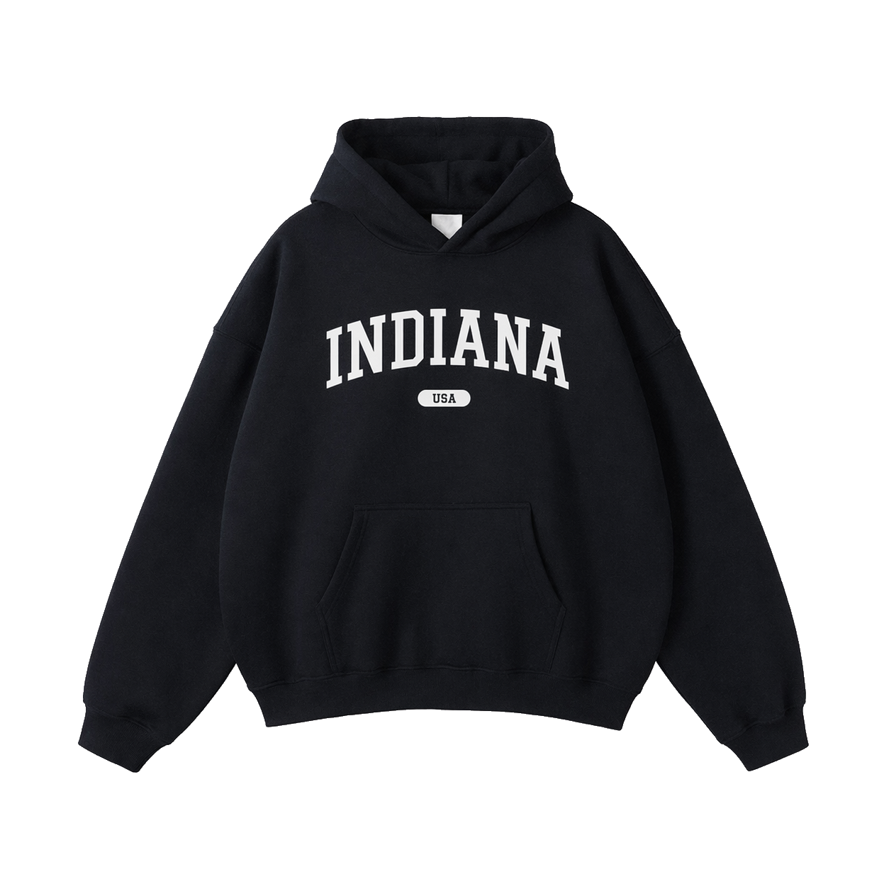 Collection 4 Indiana Oversize Fleeced Hoodie - Black front
