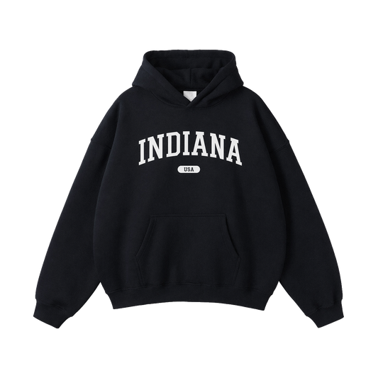 Collection 4 Indiana Oversize Fleeced Hoodie - Black front
