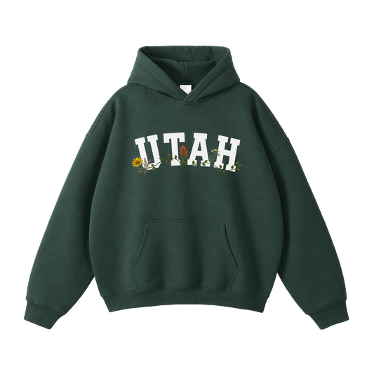 Collection 10 Utah Oversize Fleeced Hoodie - Eden Green front