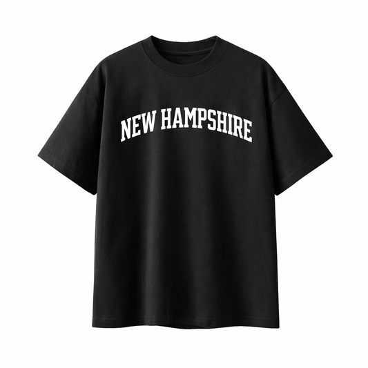 Collection 1 New Hampshire Essential Cotton T-Shirt - Black front