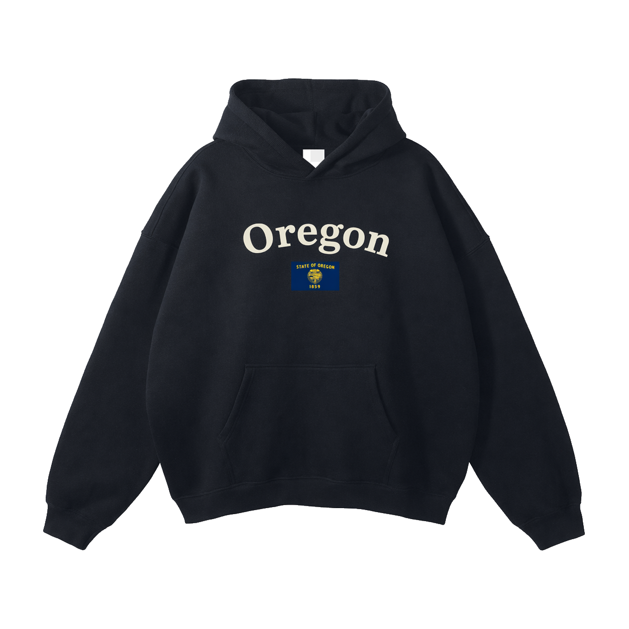 Collection 6 Oregon Oversize Fleeced Hoodie - Black front
