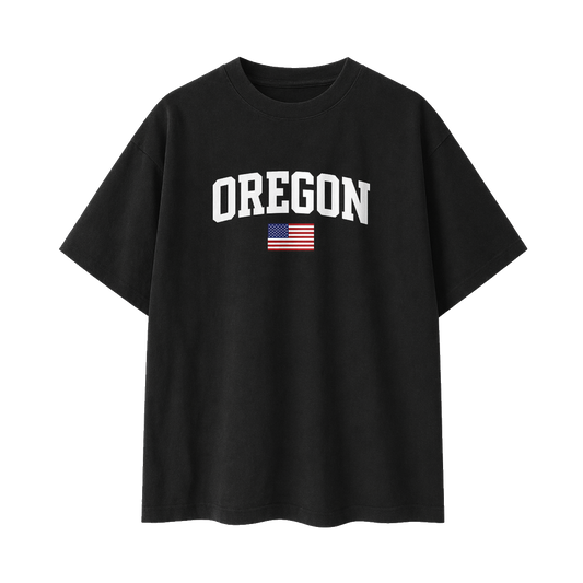 Collection 2 Oregon Essential Cotton T-Shirt - Black front