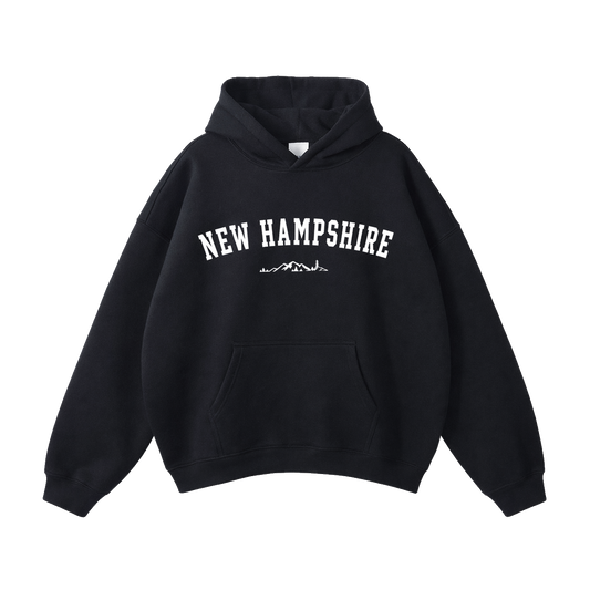 Collection 9 New Hampshire Oversize Fleeced Hoodie - Black front