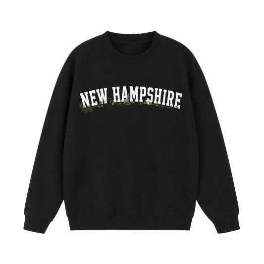 Collection 10 New Hampshire Essential Heavyweight Crewneck Sweatshirt - Black front