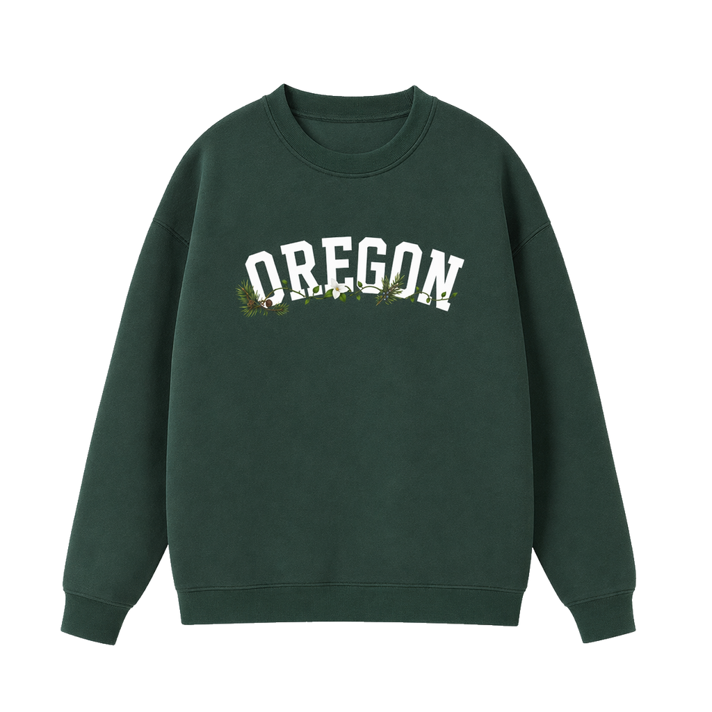 Collection 10 Oregon Essential Heavyweight Crewneck Sweatshirt - Dark Green front