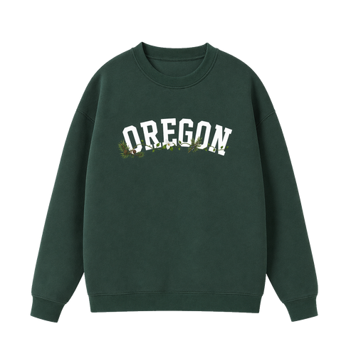 Collection 10 Oregon Essential Heavyweight Crewneck Sweatshirt - Dark Green front