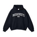 Collection 4 Massachusetts Oversize Fleeced Hoodie - Black front