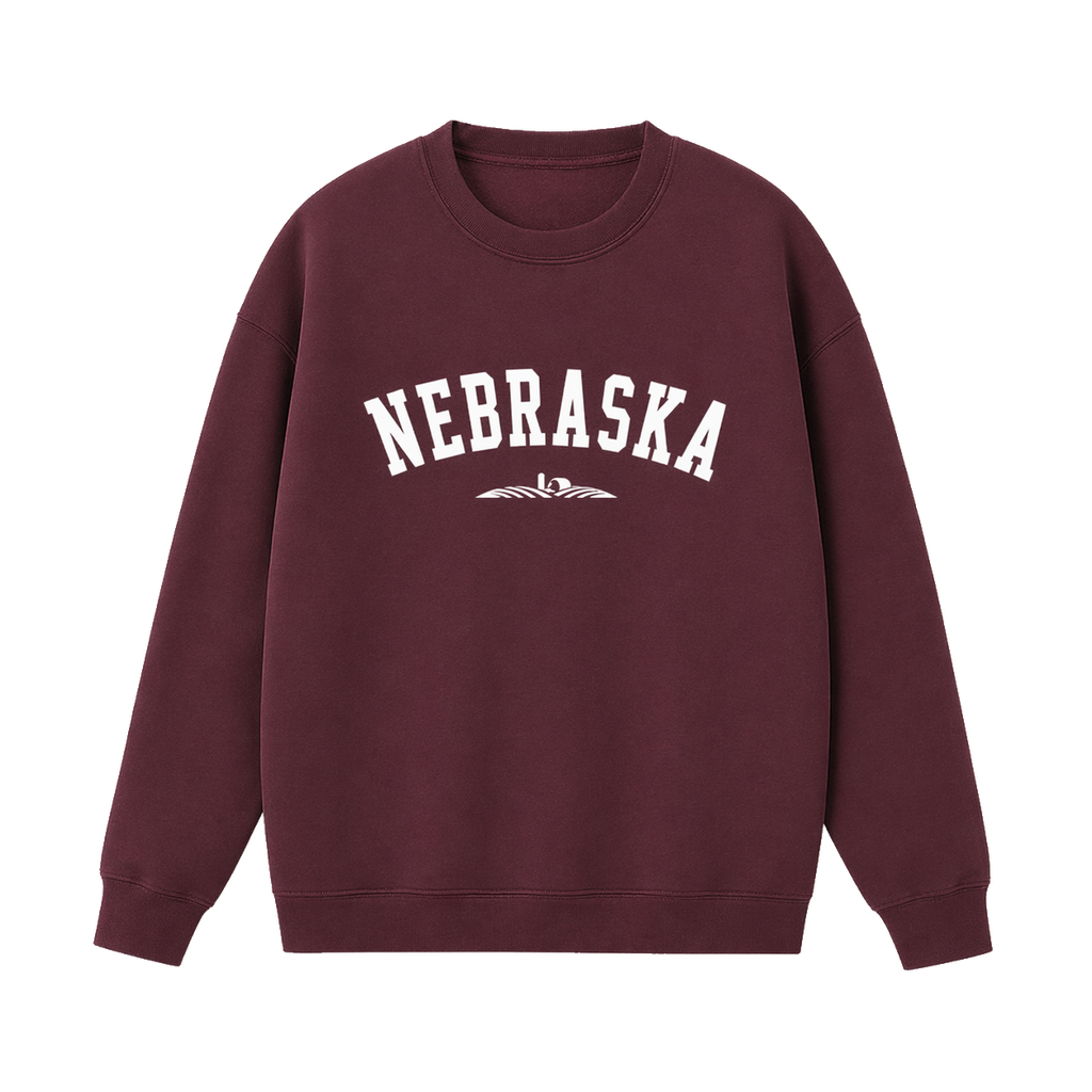 Collection 9 Nebraska Essential Heavyweight Crewneck Sweatshirt - Dull Red front