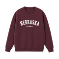 Collection 9 Nebraska Essential Heavyweight Crewneck Sweatshirt - Dull Red front