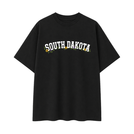 Collection 10 South Dakota Essential Cotton T-Shirt - Black front