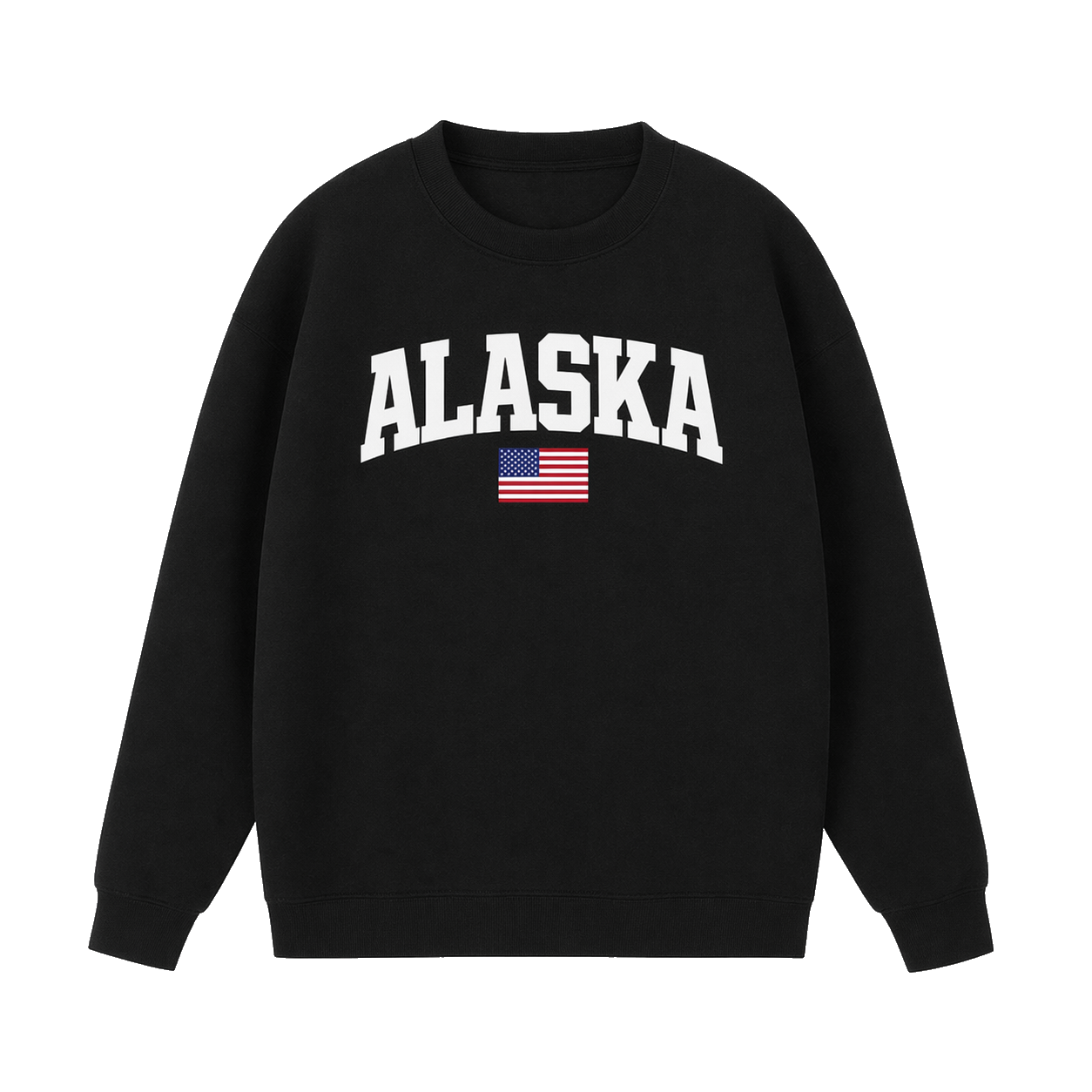 Collection 2 Alaska Essential Heavyweight Crewneck Sweatshirt - Black front