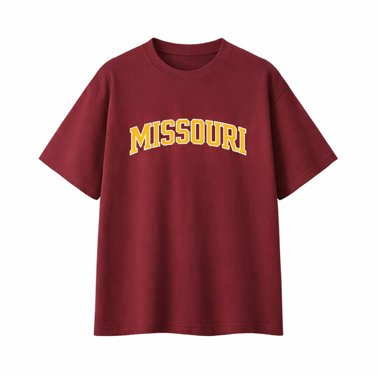 Collection 1 Missouri Essential Cotton T-Shirt - Wine Gray front