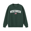 Collection 2 Wisconsin Essential Heavyweight Crewneck Sweatshirt - Dark Green front